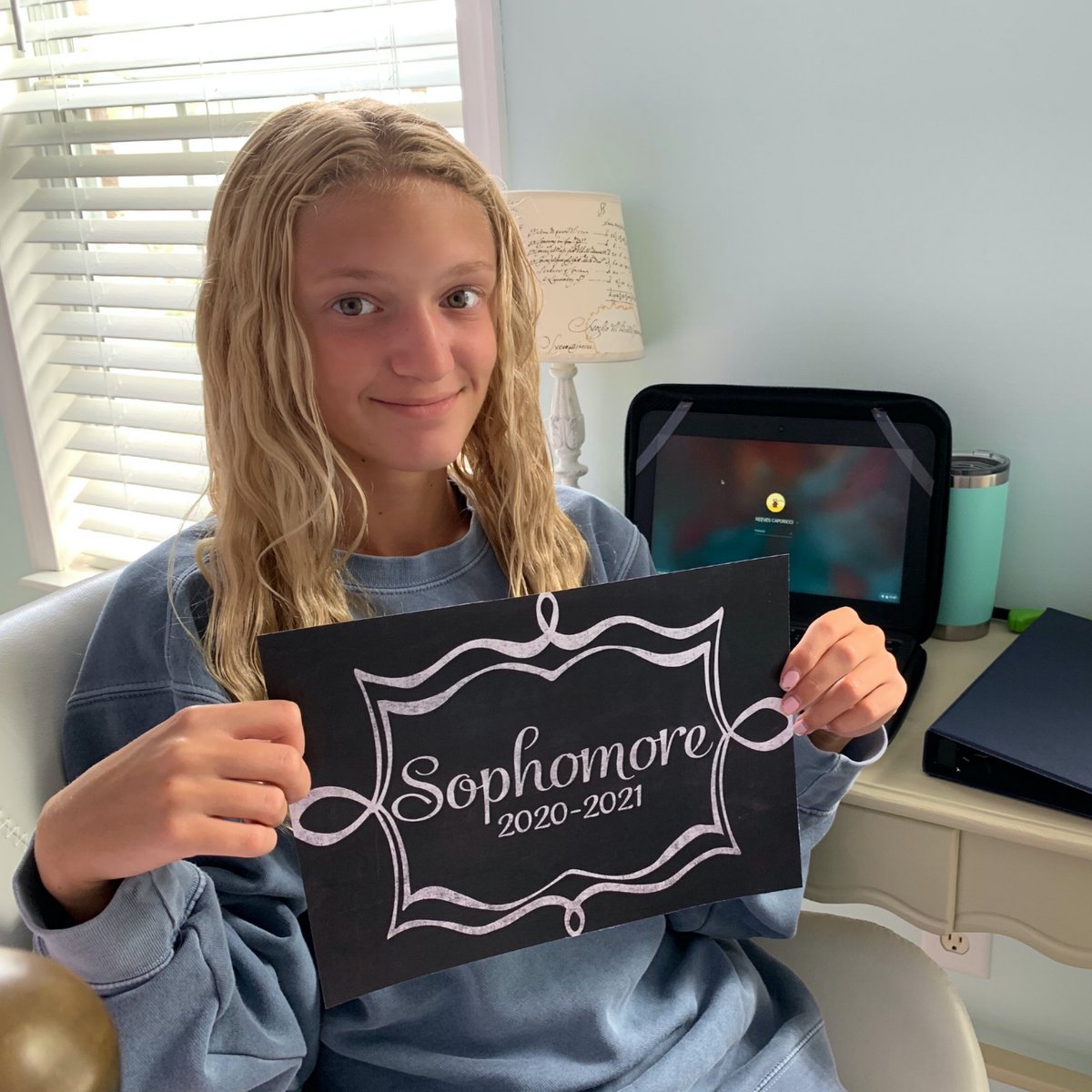 PaigeCaporicci's tweet photo. First day of Virtual School. Can't believe they are in 5th and 10th grade!♥️It was a glitchy start to the day, and we appreciate all of the teachers doing their best to make education happen for our children. Thank you! https://t.co/EW1aZglIDm