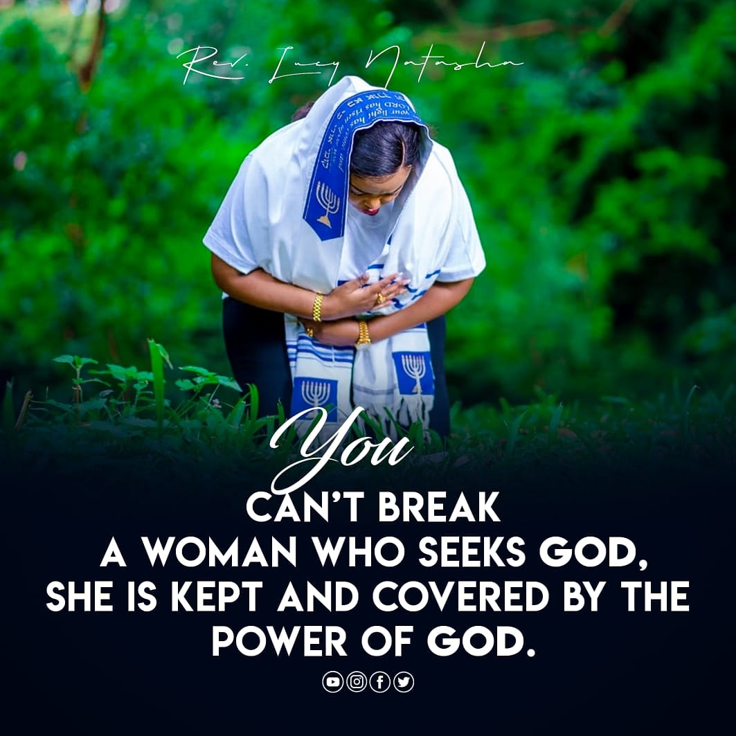 You Can't Break a Woman Who Seeks God. She is Kept &amp; Covered by the Power of God .

Dedicated to all the ladies!
#SeptemberToRemember
