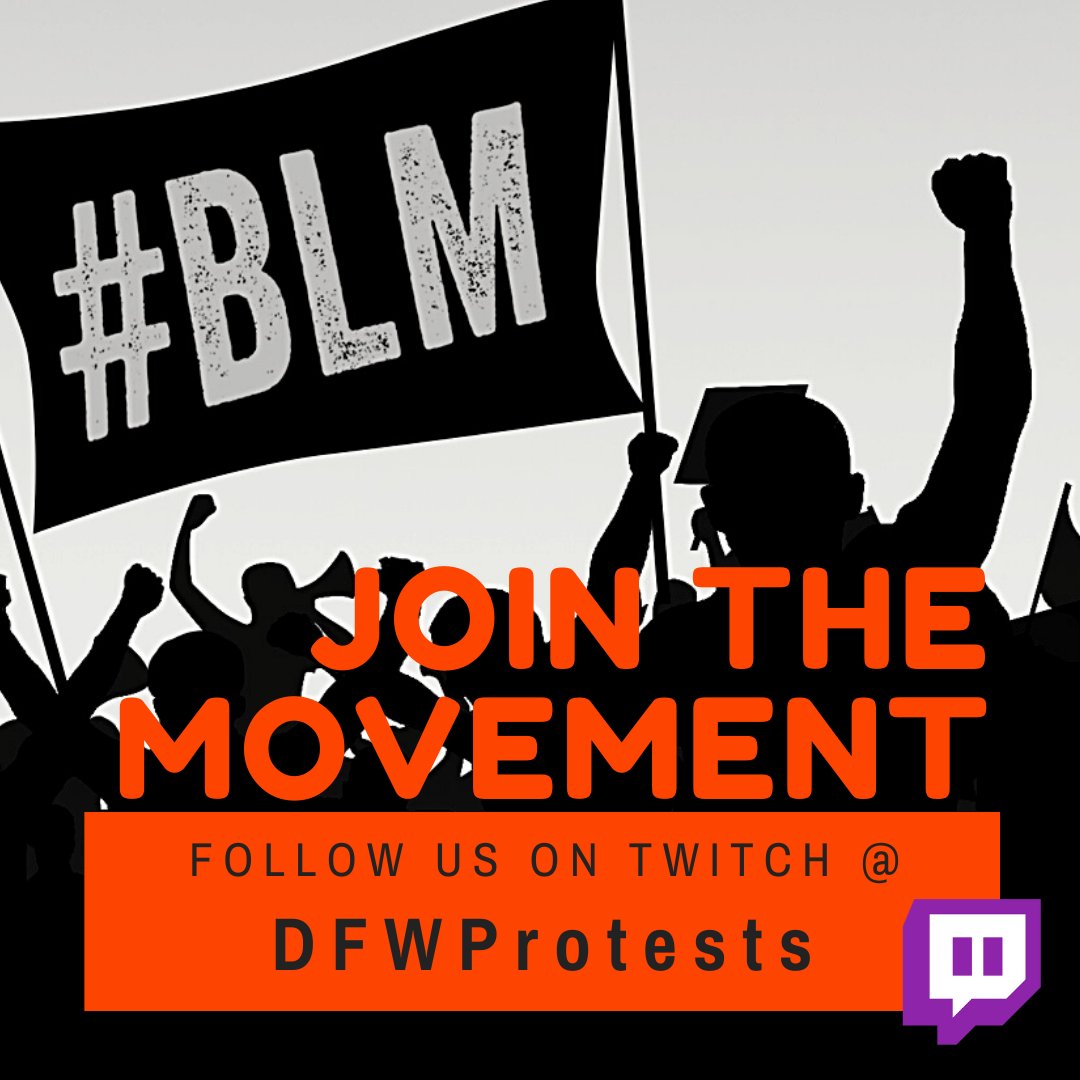 InSolidarityDFW's tweet photo. Follow us on Twitch for real time live updates!

https://t.co/EfEP2GcgCJ

#dallas
#dfw
#dallasprotest
#blm
#dallasprotests
#blacklivesmatter 
#EVERYDAMNDAY 
#nojusticenopeace https://t.co/JWiDzNvQbN