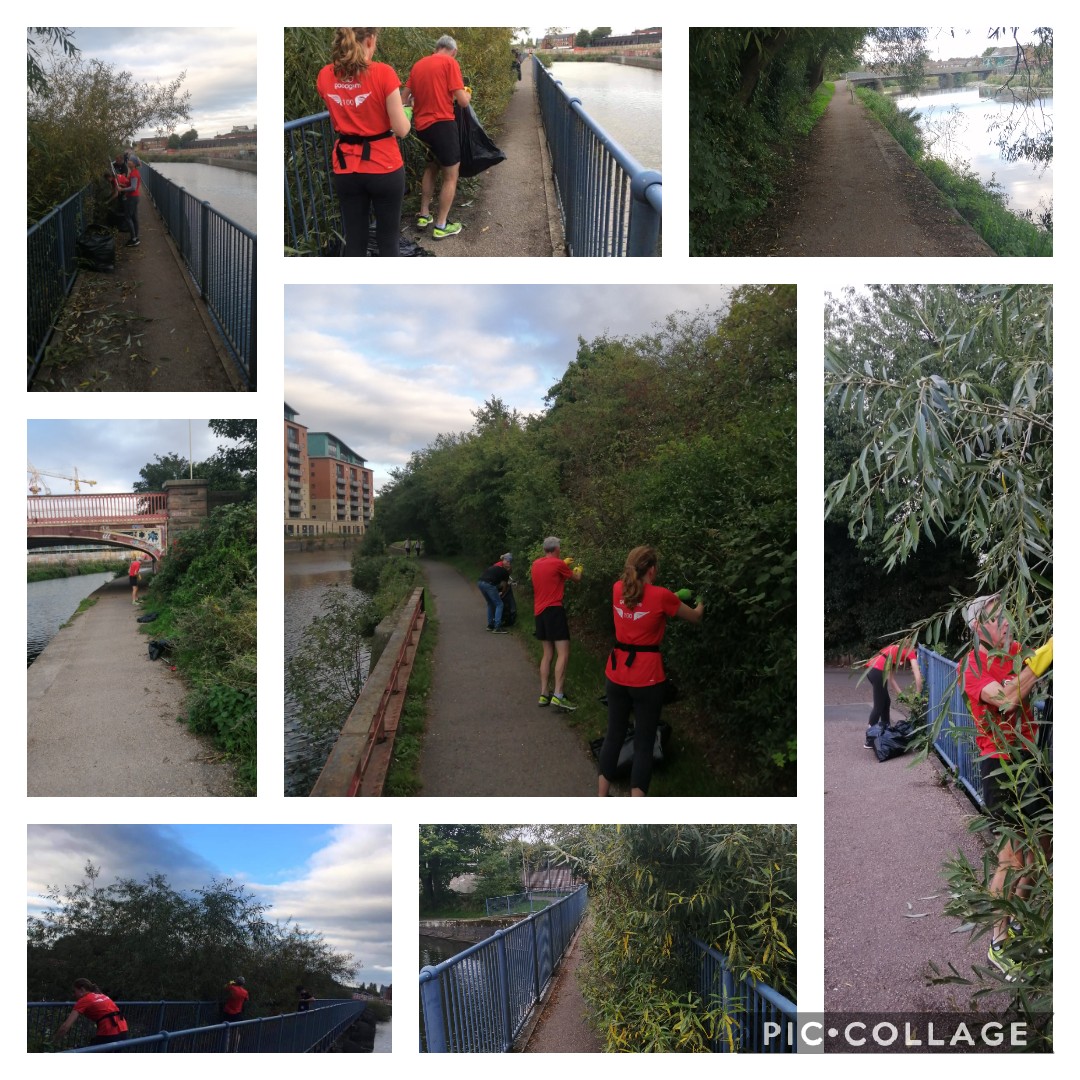 Two tasks in one tonight. One team cut back the overhanging branches and scooped up some litter from the NCN between <a href="/DMUleisure/">DMU Leisure Centre</a> and Bede Park for <a href="/SustransEMids/">Sustrans East Mids</a> while team 2 did the same along the river between Rally Park and Frog Island for <a href="/CRTEastMidlands/">Canal & River Trust East Midlands</a>. Two clearer routes!