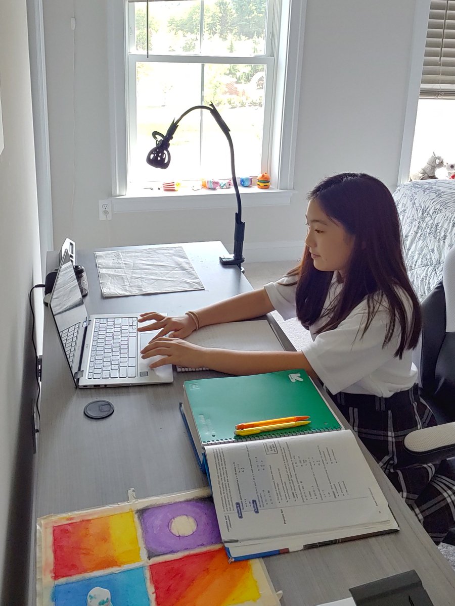 K_Cocozzella's tweet photo. I am so impressed with how our @StPetersOlney parents were able to create wonderful at-home learning spaces for their children. During this pandemic, it takes a village to see success, and we have the best Saint Peter's village ever! #ADWFirstDay #ADWcommUNITY #onepanther https://t.co/LuOSD43ErY
