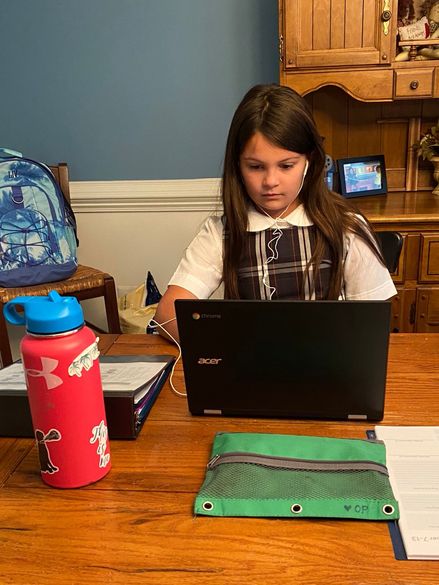 K_Cocozzella's tweet photo. I am so impressed with how our @StPetersOlney parents were able to create wonderful at-home learning spaces for their children. During this pandemic, it takes a village to see success, and we have the best Saint Peter's village ever! #ADWFirstDay #ADWcommUNITY #onepanther https://t.co/LuOSD43ErY