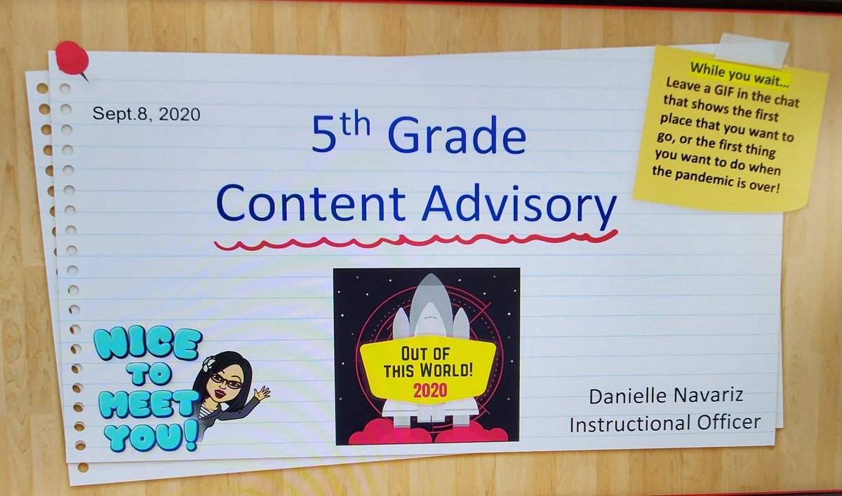 DNavariz_HMS's tweet photo. Ready to blast off with my 5th grade science content advisory members! @mvelarderuiz_CI #SISDScience #TeamSISD https://t.co/DqFE4VHwyM