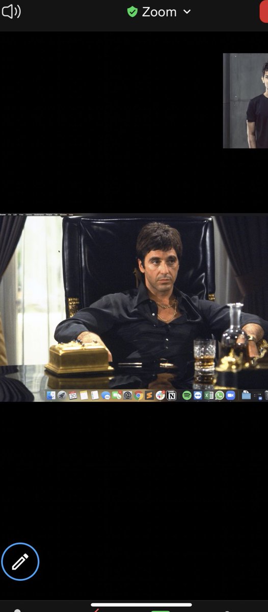 Oh I forgot my favorite part. During our first zoom call I started taking screenshots bc I realized something special was happening.First of the product demo. And then of his desktop background. A kid in India with a Tony Montana background. I’m all in.