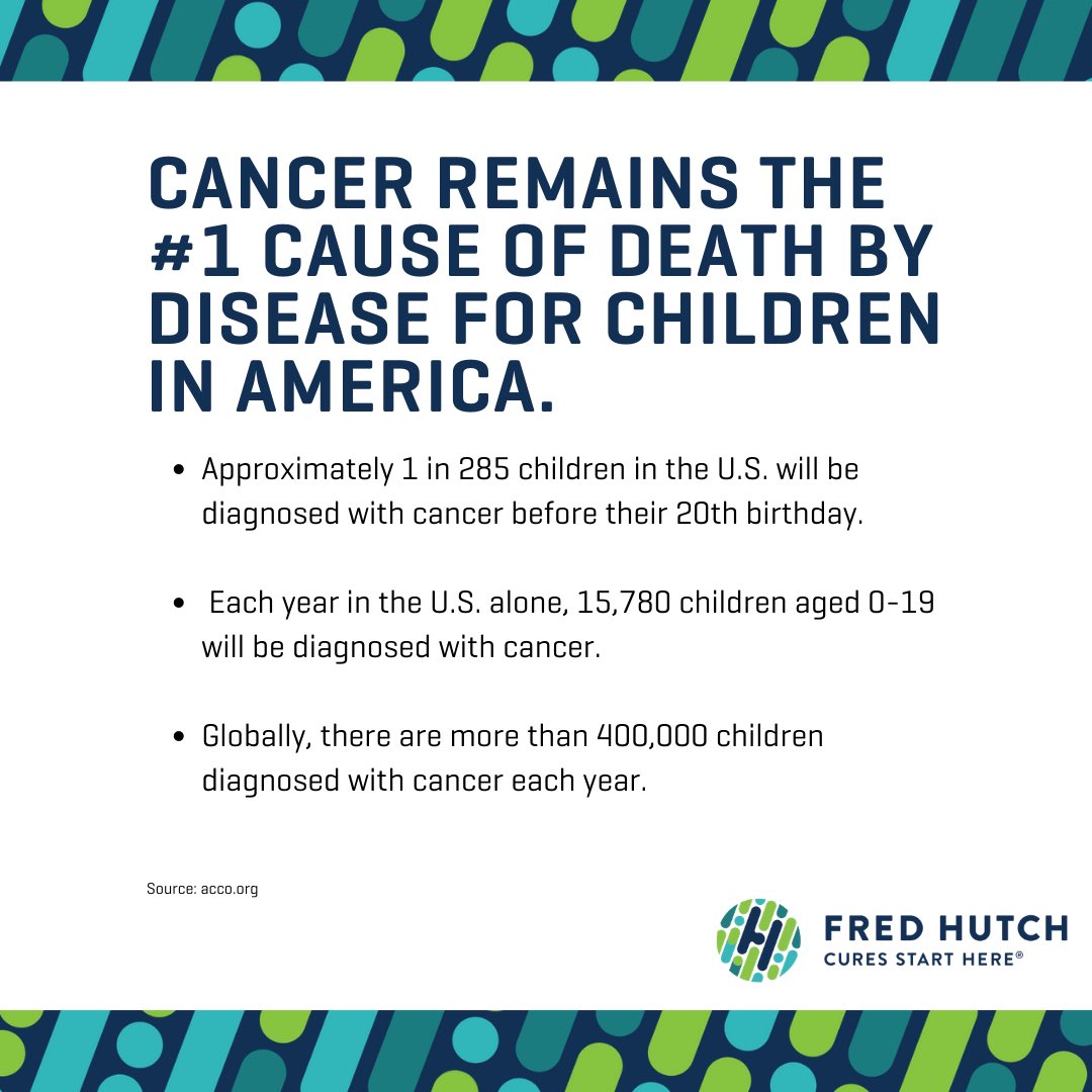 fredhutch's tweet photo. It is a time to recognize the children and families affected by childhood cancers. https://t.co/D80YmjYKvD