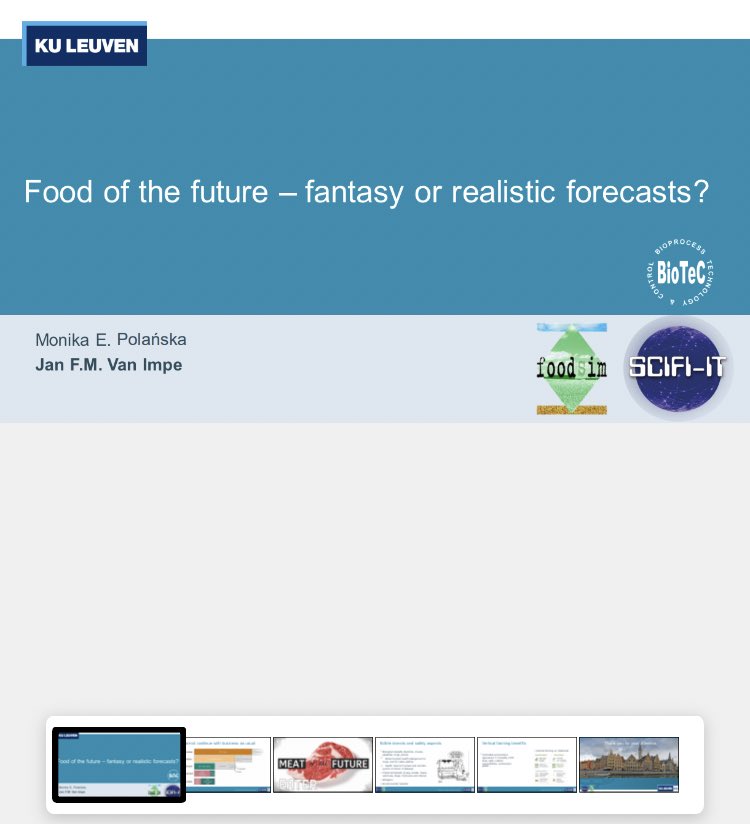 janfmVI's tweet photo. @gerardgovers 👉 Exactly today delivered keynote talk at #FOODSIM International Conference @KULeuvenGent about the future of food:
“Food of the future”
Lab grown meat,
3D printing,
Vertical farming,
...
Full text online soon!
@polanska_monika https://t.co/Beb4PK8YA5