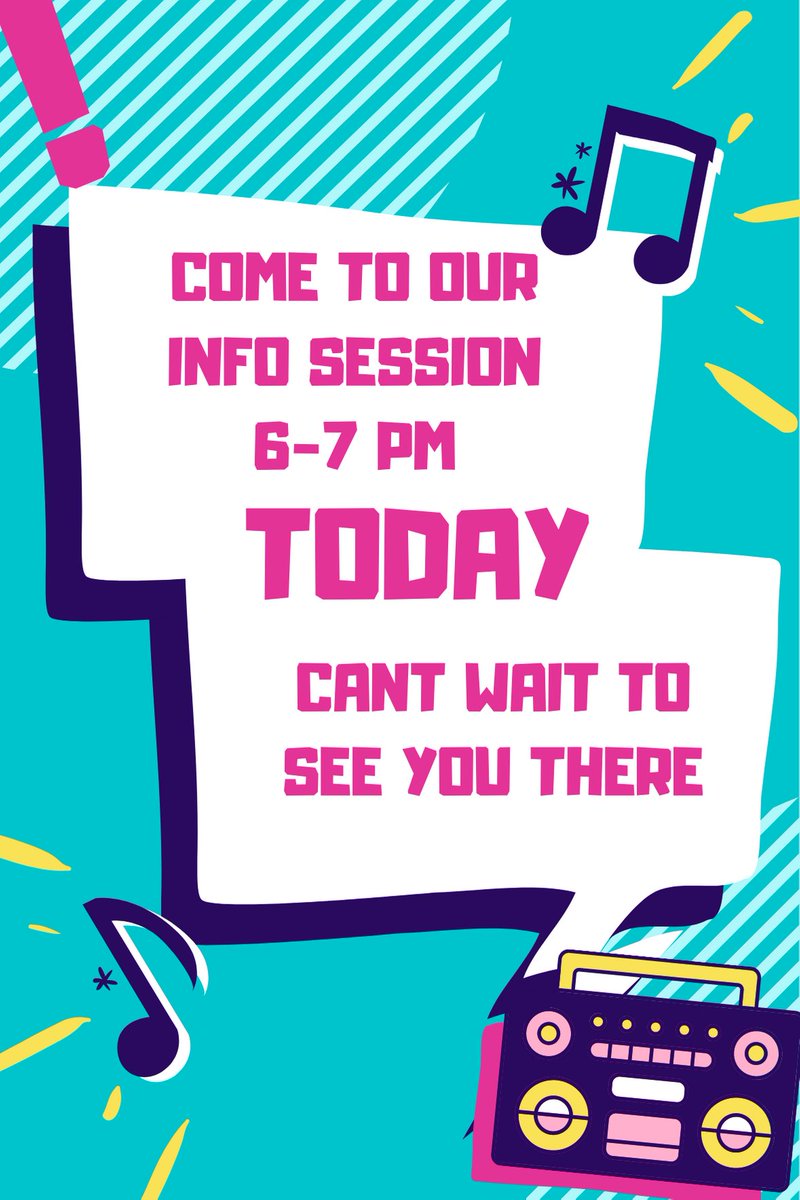 Join us for our SECOND info session tonight on zoom to learn a bit more about us! Can’t wait to see you there! 💥