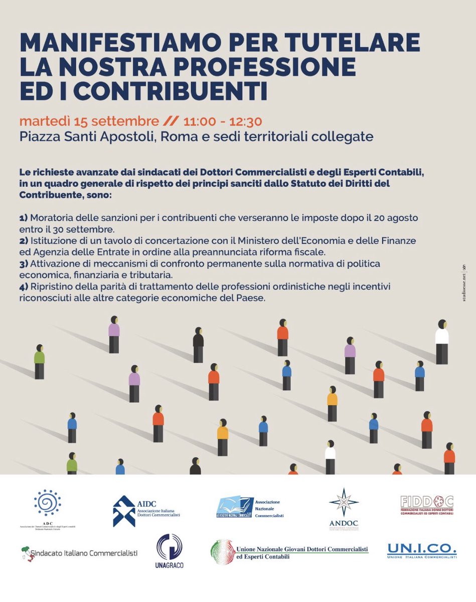 pia_nucera's tweet image. Le richieste dei commercialisti non servono ai commercialisti ma servono al Paese per ripartire. Costruiamo insieme con equità un fisco diverso. @mattilcapo @gianlucadotcom @trovatog @Simo_Dal @Fede94125121 @cribart