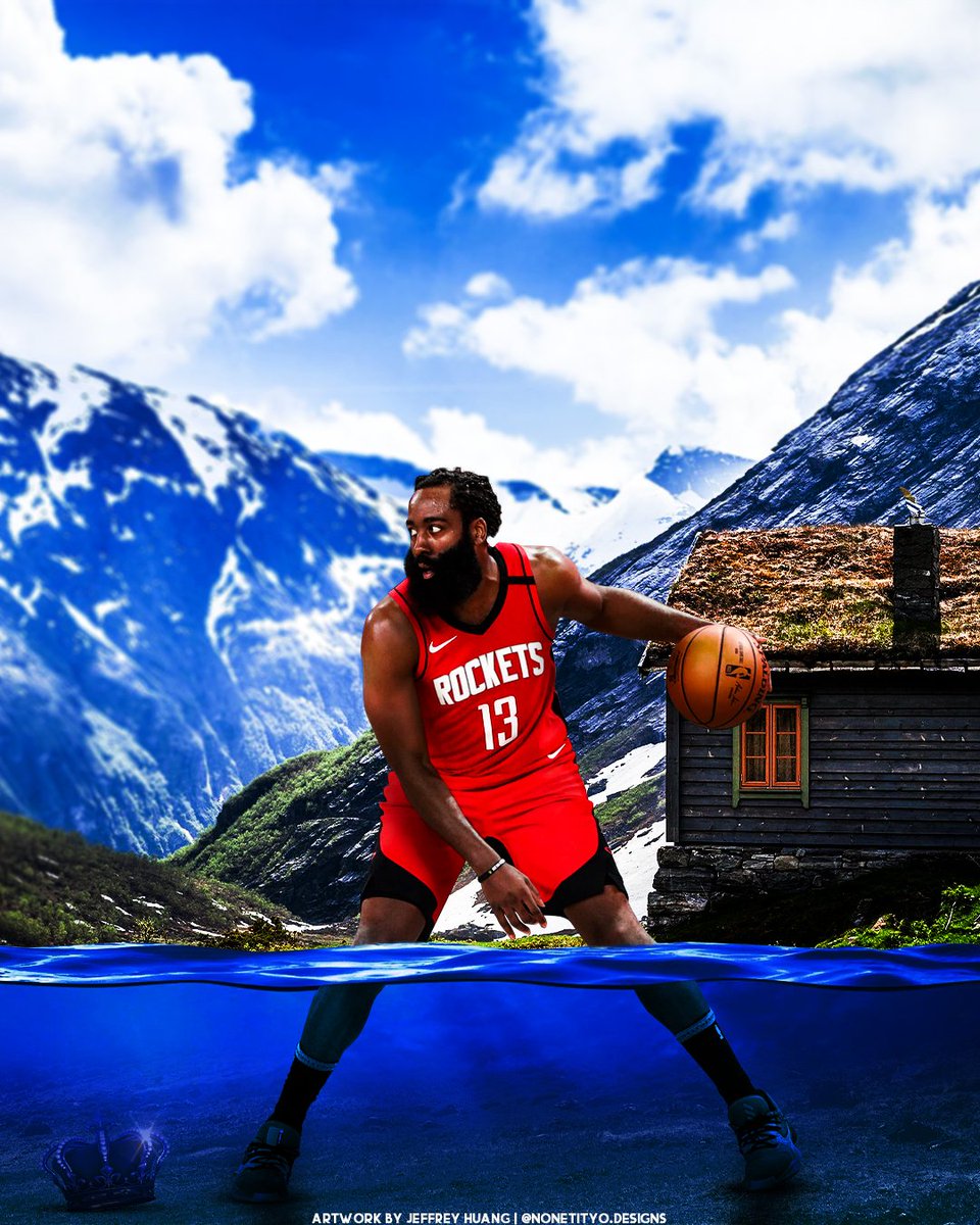 designbypeace's tweet photo. (7/365) favorite current player from the Rockets @artem_lerner? @NBA 
Player: @JHarden13 
Team: @HoustonRockets 
•
•
•
#StepbackGod #2StraightWins https://t.co/AgR3oWVYad