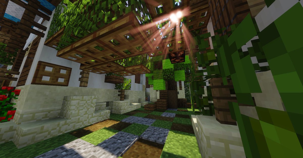 AtlasProjectMC's tweet photo. Sunlight peeking through the trellis of this quaint side yard in Nauru's Residential District. #Minecraft #Minecraftbuilds #RPG #AtlasProjectMC #AtlasMinecraft #MinecraftServer https://t.co/fF3tFYKhDf