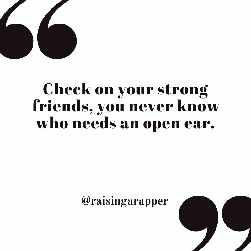 raisingarapper's tweet photo. The strongest ones sometimes need to be checked on!!! 🙌🏾🙌🏾  

#awordwithvenita https://t.co/4ch3IbNWj2