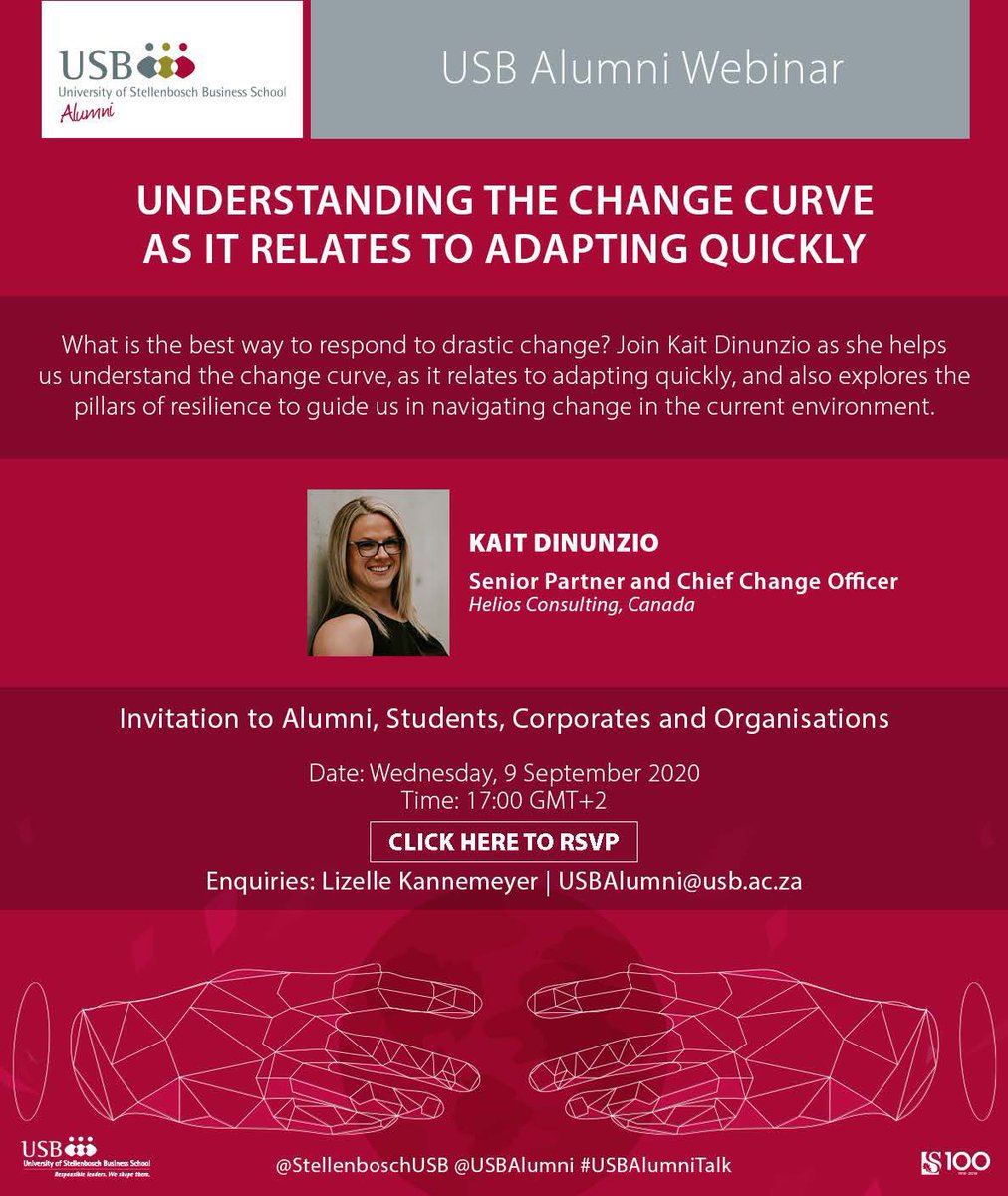 HeliosYYC's tweet photo. Tomorrow morning one of Helios Consulting’s partners, Kait Dinunzio, is collaborating with @USBAlumni for a webinar. “Understanding the Change Curve as it Relates to Adapting Quickly”. 

To sign up- go to https://t.co/mF0Fz9c4tL https://t.co/ReF10s3fNa