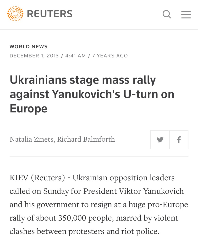 Why not? Different geopolitical context to these protests than other mobilizations in the fmr. Sov. Union. More like 2018 Armenia (oppo. not anti-Russia) than 2013-14 Ukraine (pro-EU/anti-Russia more common among protests)./8