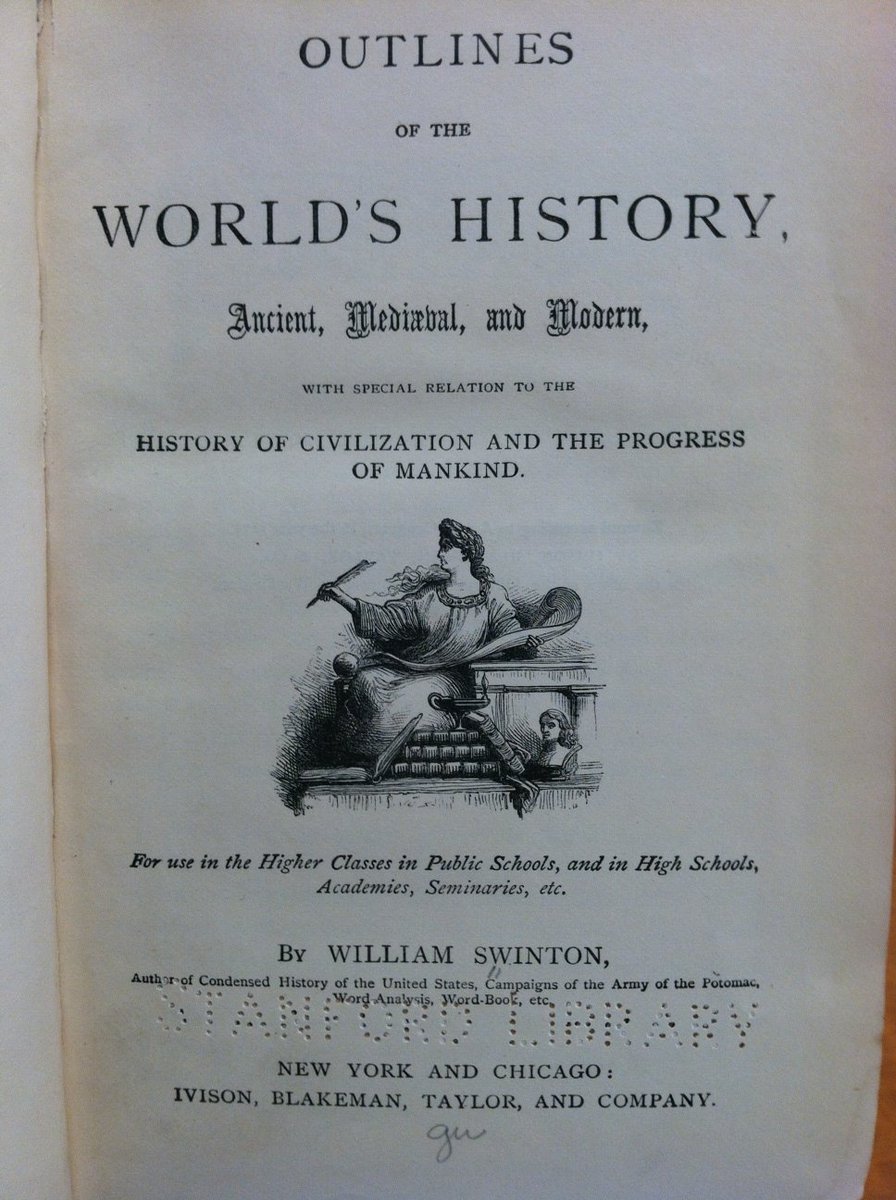 Here’s how a popular late-19th C textbook put it: “history proper concerns itself with but one highly developed type of mankind…. the Caucasians form the only truly historical race.” /2