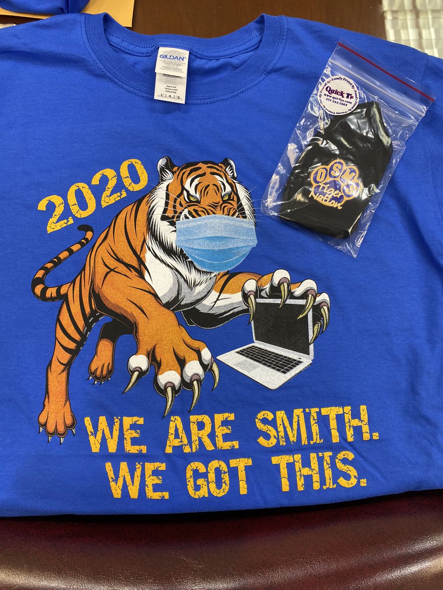 OscarSmithMS's tweet photo. We are Smith! We Got This! Thank you Tiger Nation for all of you patience and flexibility on our 1st day! 💙🐯💛 https://t.co/WFGlbVWngo