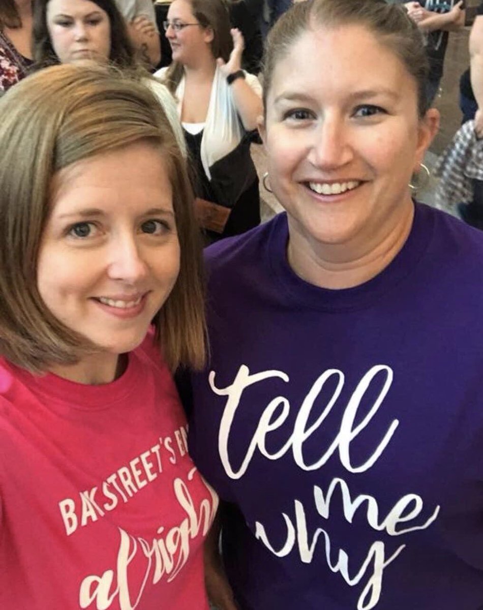MrsKosmicki's tweet photo. One year ago today, these two teachers traveled to Omaha for a @backstreetboys concert ON A SCHOOL NIGHT. Didn’t get home until 3am. Then got up and taught the next morning. And it was totally worth it! @tracyjake712 Can’t wait to do it again! https://t.co/06n2Q7ltZ9