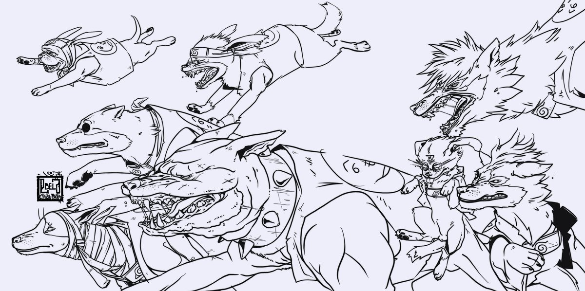 LbellBarley's tweet photo. Kakashi Hatake y el grupo de ninjas canino Ninken
Fanart para la pagina de #jamwar
#narutofanart #Kakashi #fanart #NarutoShippuden #naruto #digitalart #digitaldrawing #dibujo #dibujodigital #lbell #lbelldesing #claudiabarley_lbell https://t.co/YAbwaBFJzZ