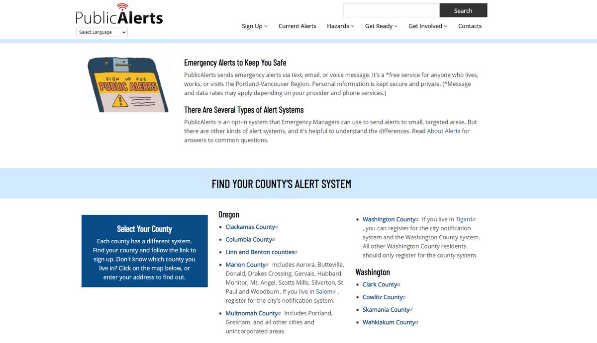 MultCoSO's tweet photo. If you haven't done so already, now is a really good time to sign up for the public alert system. It's the fastest way to receive emergency alerts in your neighborhood. The alerts tell you what's happening, what to do and where to go. https://t.co/qUl0QN535S https://t.co/WqMpyoJuXL