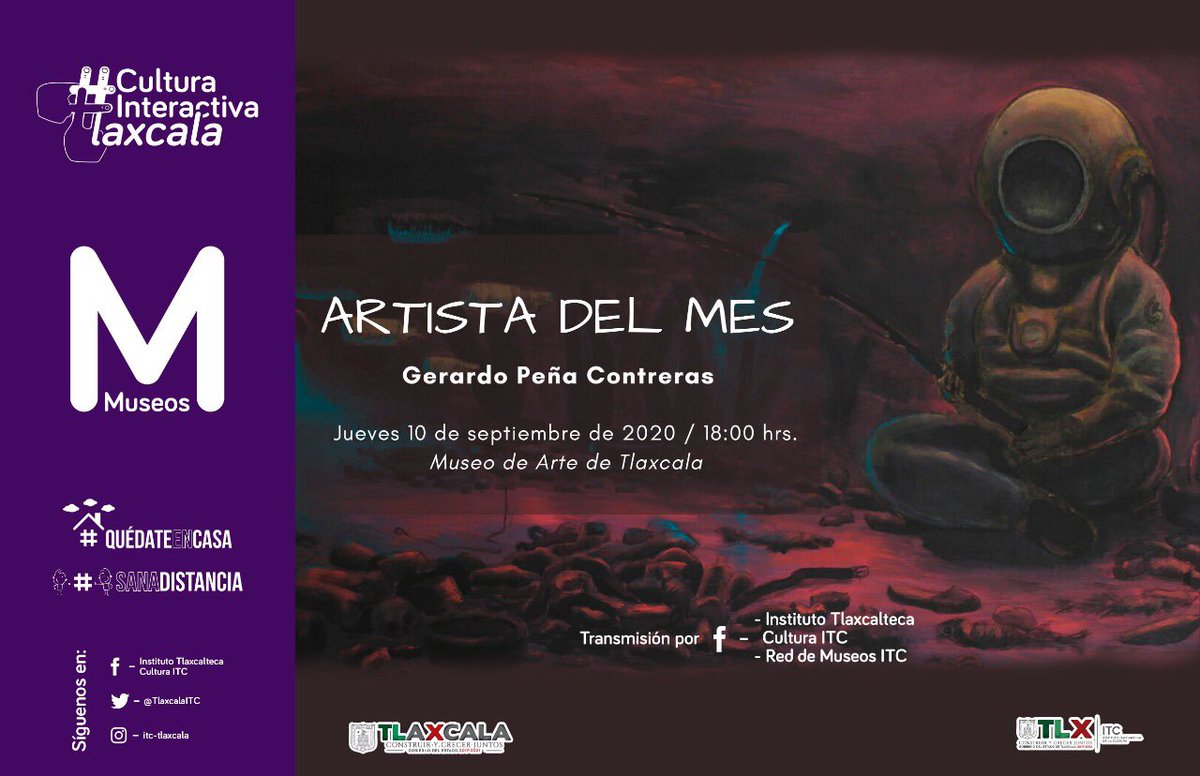 CulturaTlaxcala's tweet photo. #MuseosTLX | Artista del Mes

 👨🏻‍🎨 Conoce la obra de Gerardo Peña Contreras.

Artista egresado de la licenciatura en Artes Visuales de la UAT, se especializó en grabado en el #TEBAC (Taller de gráfica)donde desarrolló su habilidad por esta actividad, lo que le ha llevado a... https://t.co/rpzCfs701f