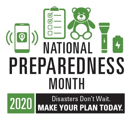 September is National Preparedness Month.

"National Preparedness Month (NPM) is recognized each September to promote family and community disaster planning now and throughout the year. 

buff.ly/2R5WlBV