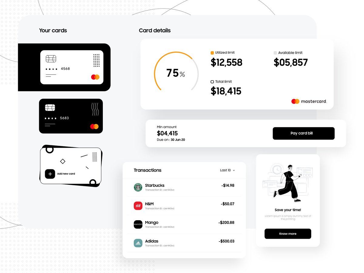 SAndrewJacob's tweet photo. Credit card details
Made by @AdobeXD
Hope you like it guys 😍🔥

you can check it on dribbble : https://t.co/rUrkmC7awN
#ui #ux #design #creditcard #details #adobexd #money #clean #productdesign #uiux #designer https://t.co/U3iqiILClR