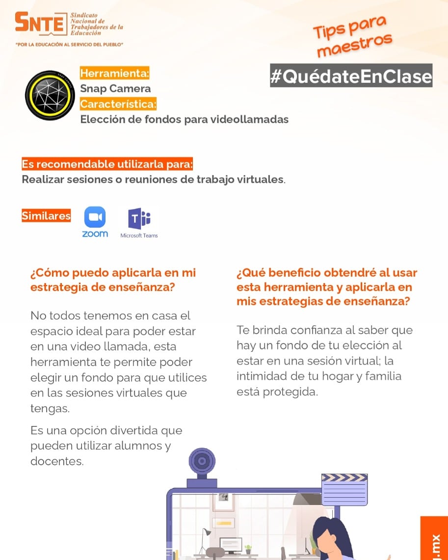 IsisG2's tweet photo. #QuedateEnClase 👨‍🏫🔛👨‍💻

🔴 Con 👉la App @TheSnapCamera 📲 la educación inclusiva tiene otra dimensión con fondos interactivos y divertidos para los alumnos 👉Más #SNTEtips 💡 en https://t.co/qlhvJtkga1

#QuedateEnCasa 
#QuedateEnClase ✅ https://t.co/T1F44E7Acn