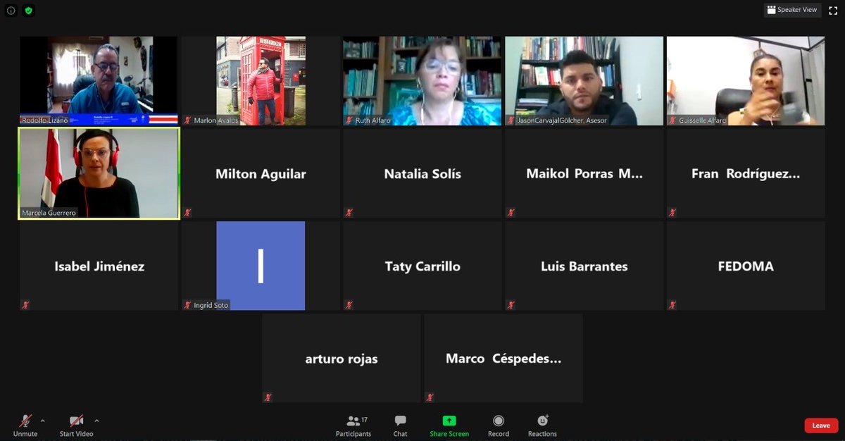 Marce_GuerreroC's tweet photo. Esta martes participé en una reunión virtual con representantes de las munic. afiliadas a la Federación Occidental de Municipalidades de Alajuela (#Fedoma) y del #ICT, para conocer los planes de reactivación turística conjunta en la que trabajan para la zona. https://t.co/CbKgtXoysE