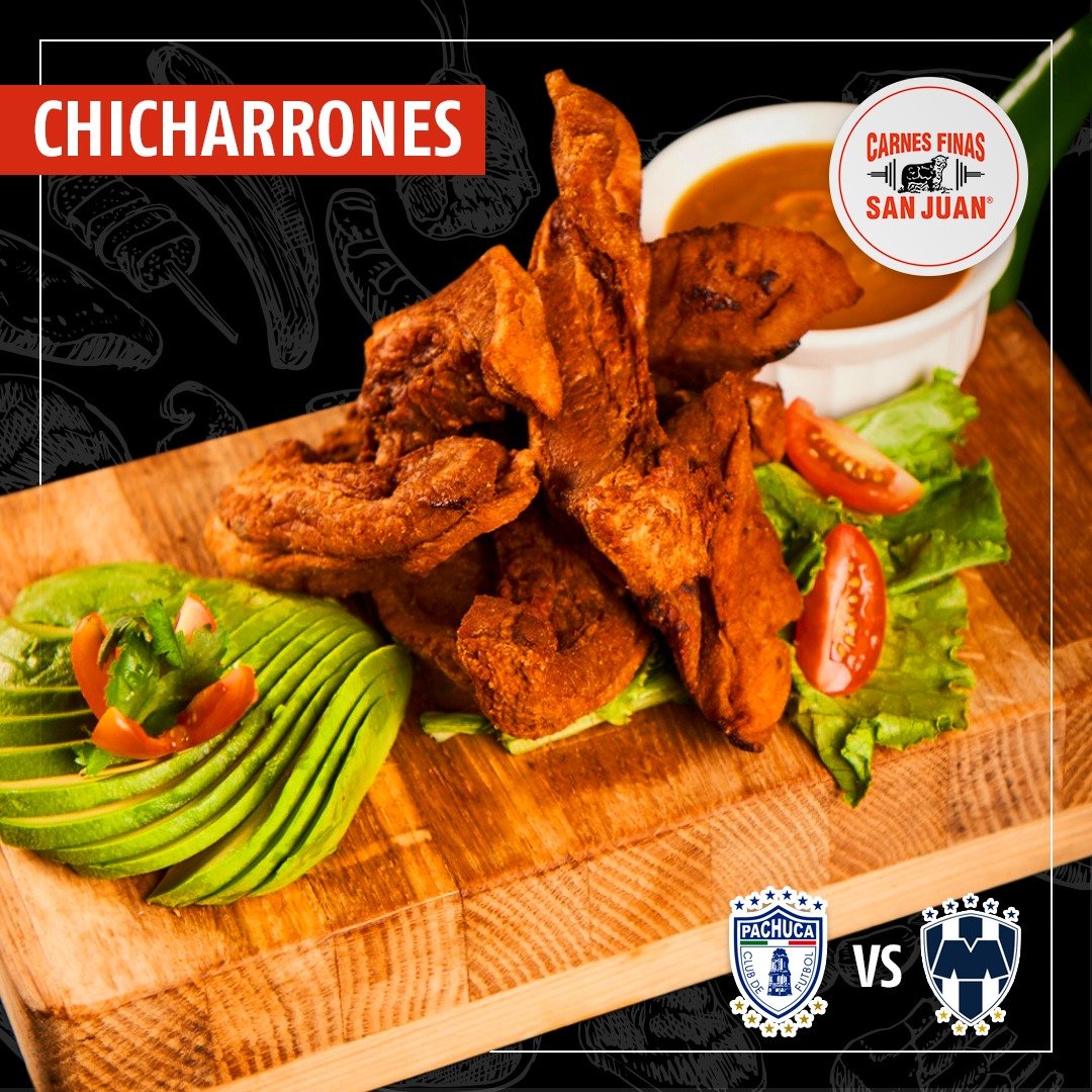 CFSanJuan's tweet photo. Disfruta el partido de @Rayados vs @atlasfc botaneando con unos deliciosos Chicharrones de #LaSanJuan ! 🤤 #Guard1anes2020 #MartesDeGanarSeguidores https://t.co/UYTIp7JzTB
