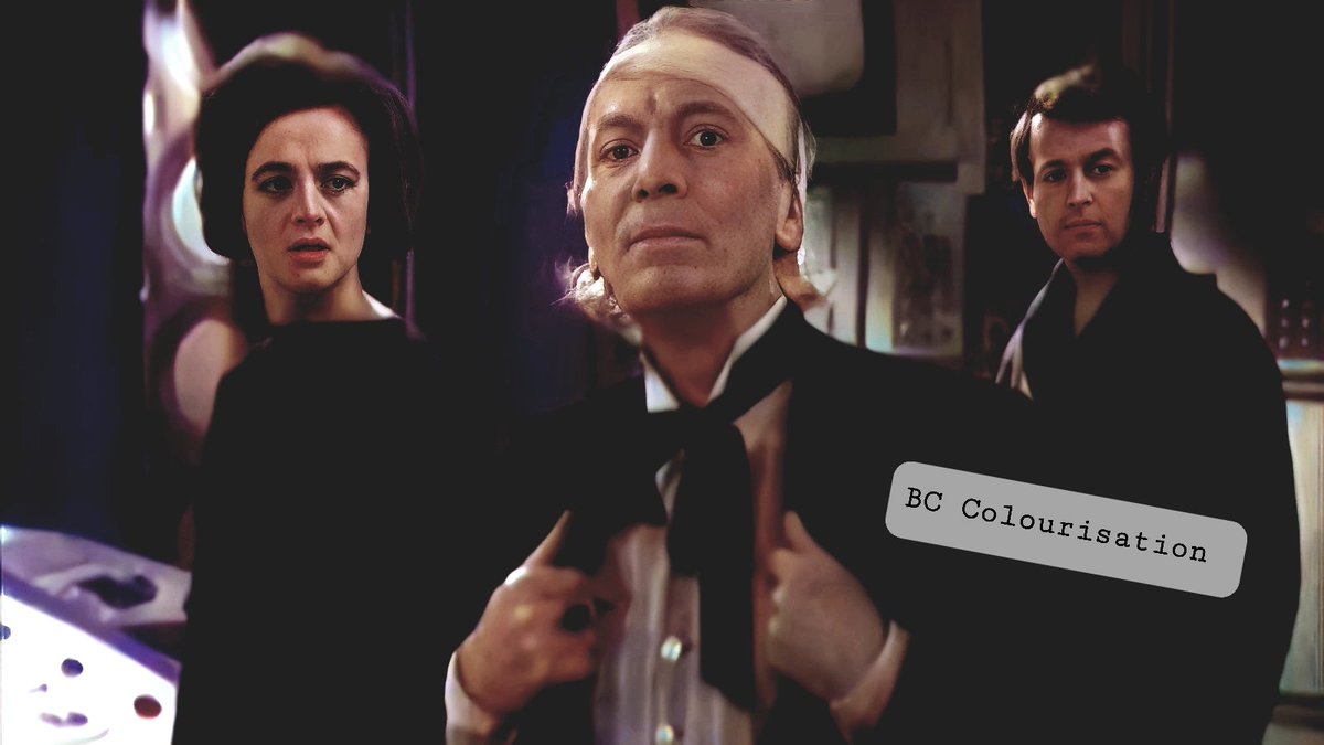 BC_Colourised98's tweet photo. Played around a little with this one 😁
#DoctorWho #Colourisation #EdgeofDestruction #Archive #Colour #Monochrome #ClassicWho #Classic https://t.co/tdJwZyPkn2