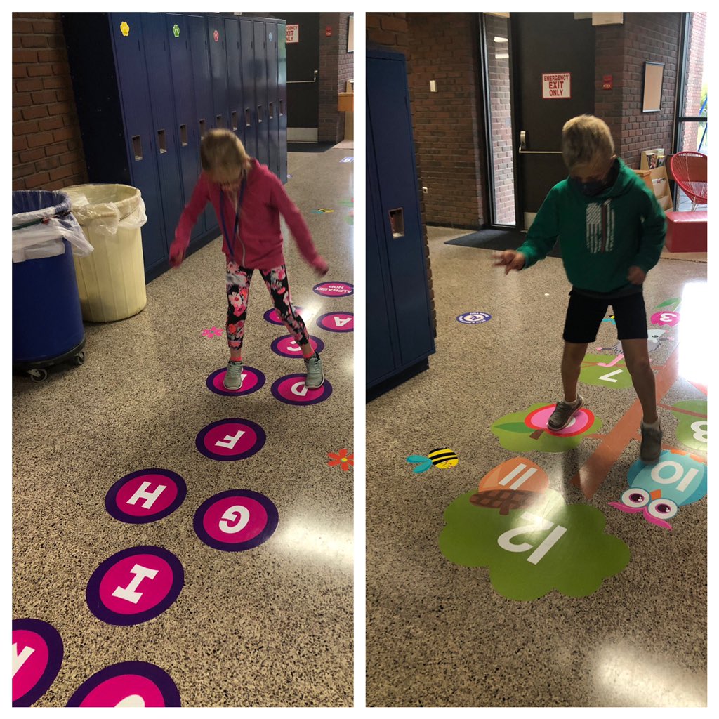 ahareid's tweet photo. We were still active on this rainy day by using our Sensory Path. It helps us take a 2 minute brain break so we can get back to learning. 
#movement
#brainbreak https://t.co/4ZGfiIQOxd