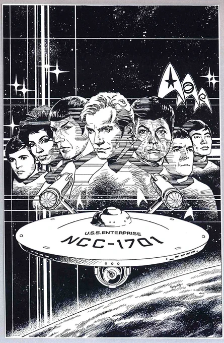 Today, the famous science-fiction franchise is boldly blowing out 54 candles! Happy #StarTrekDay!

🎨  "CLASSIC STAR TREK 1" by Jerome-K-Moore: https://t.co/v05TRx0fkz 
#StarTrek #ComicBookCover 