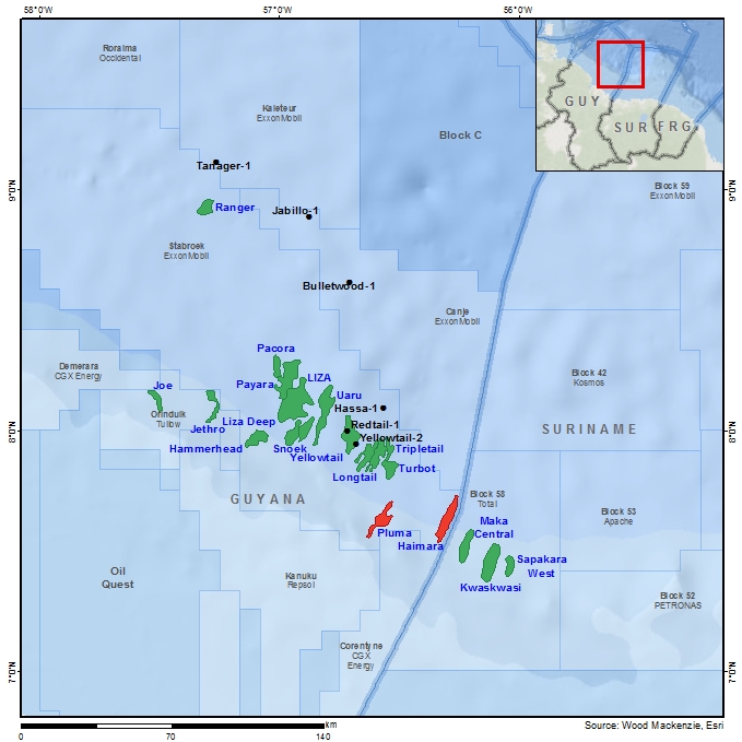 JulieWilson_WM's tweet photo. ExxonMobil does it again in Guyana: Redtail the latest addition to the long inventory of oil finds, plus resource upside from Yellowtail-2. And with more wells on the way, the partners have a great development pipeline providing optionality and flexibility. https://t.co/qNDCWwGSxo