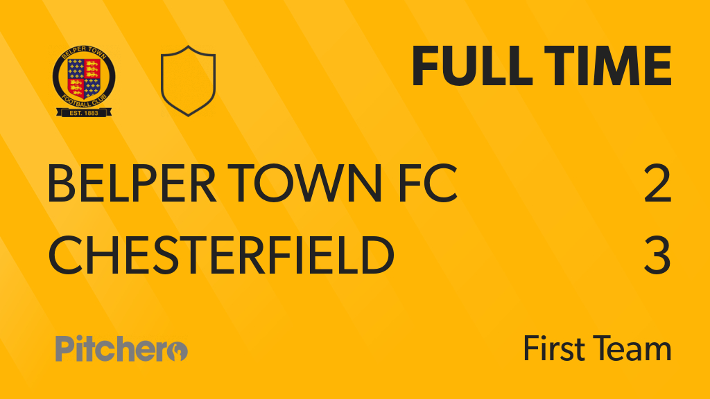 BelperTownFC's tweet photo. FULL TIME: Belper Town FC 2 - 3 Chesterfield
#BELCHE #Pitchero
https://t.co/KVPBVzQwz7 https://t.co/GYBnAmCvfr