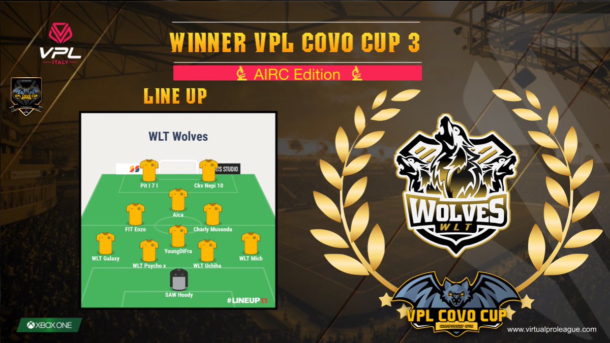 CovoCup's tweet photo. Complimenti ai 🏆 #WLTWOLVES 🏆 per aver vinto la 3ª edizione della @VPLItaly CovoCup @AIRC_it Edition 🧬 🎊 !!

Grazie a tutti per la partecipazione vi aspettiamo alla prossima edizione...❤️🏆❤️

@RTproclub 
@NewsProclub 
@RTAllProClub
@OffSidePage_
@ILOVEPROCLUB1 https://t.co/jAVh9AGrzL