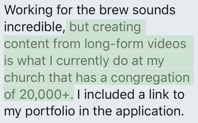 4/ Shows credibility this bit of self-promotion is crucial now i take them even more seriously because they have some relevant experiencealso bonus points for that experience being super unique not many other people make content for 20,000+ people