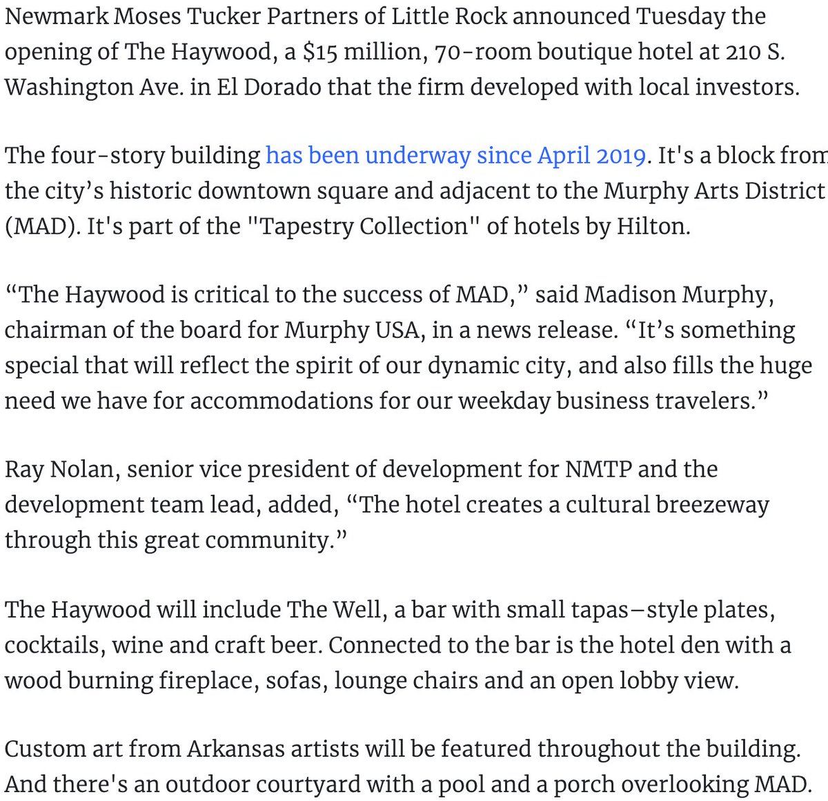 Another reason (not that you needed another) to visit El Dorado Arkansas <a href="/eldo_MAD/">Murphy Arts District</a> #EldoradoAR #lithiumcityusa  #thehaywood