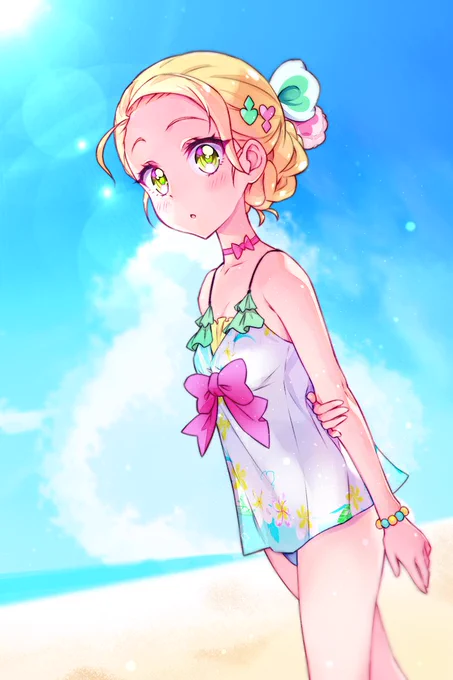 作業中の水着絵、偶然ひかりちゃんも描いてたので、先にソロであげちゃいます。
おめでとうございます～???
#九条ひかり生誕祭 #シャイニールミナス生誕祭
#precure 