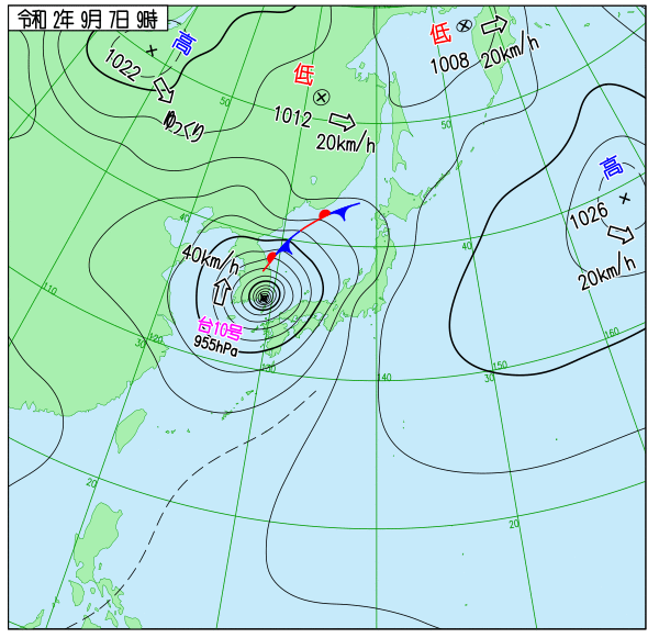 tenkinosusume's tweet photo. 台風だった時から天気図並べるとこんな感じ
#T2010 https://t.co/ZcXWMtik1e