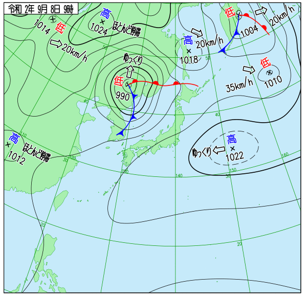tenkinosusume's tweet photo. 台風だった時から天気図並べるとこんな感じ
#T2010 https://t.co/ZcXWMtik1e