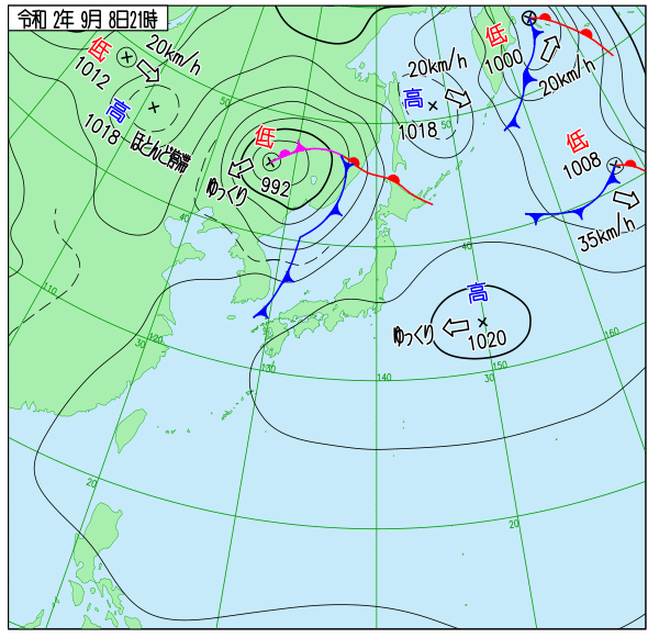 tenkinosusume's tweet photo. 台風だった時から天気図並べるとこんな感じ
#T2010 https://t.co/ZcXWMtik1e