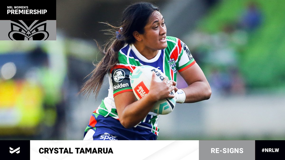 NRLWomens's tweet photo. Crystal, Georgia and Hilda are back for their third season with the @NZWarriors 🙌

#NRLW https://t.co/x6zNoLXZuq