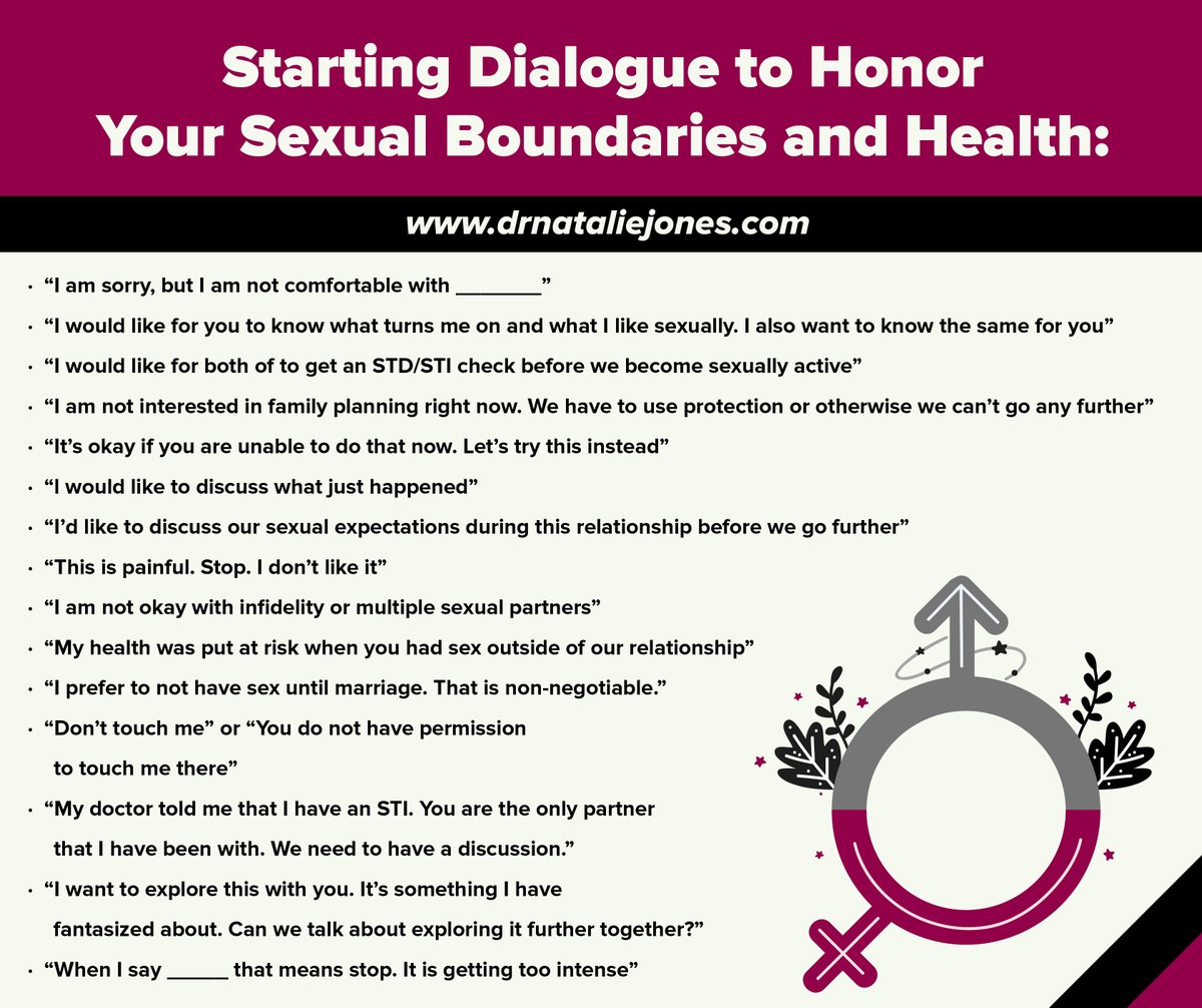 DrNatalieJones_'s tweet photo. Please speak up before, during, and after sex.
What are some other things that we can say?
#sex #sexualpreferences #boundaries #sexwork #nojudgment #STI #STD #sexualhealth #sexeducation #teachme #learn #partner #explore #dialogue #communicate #infidelity #drnataliejonespsydlpcc https://t.co/Tw7rjVMS6d
