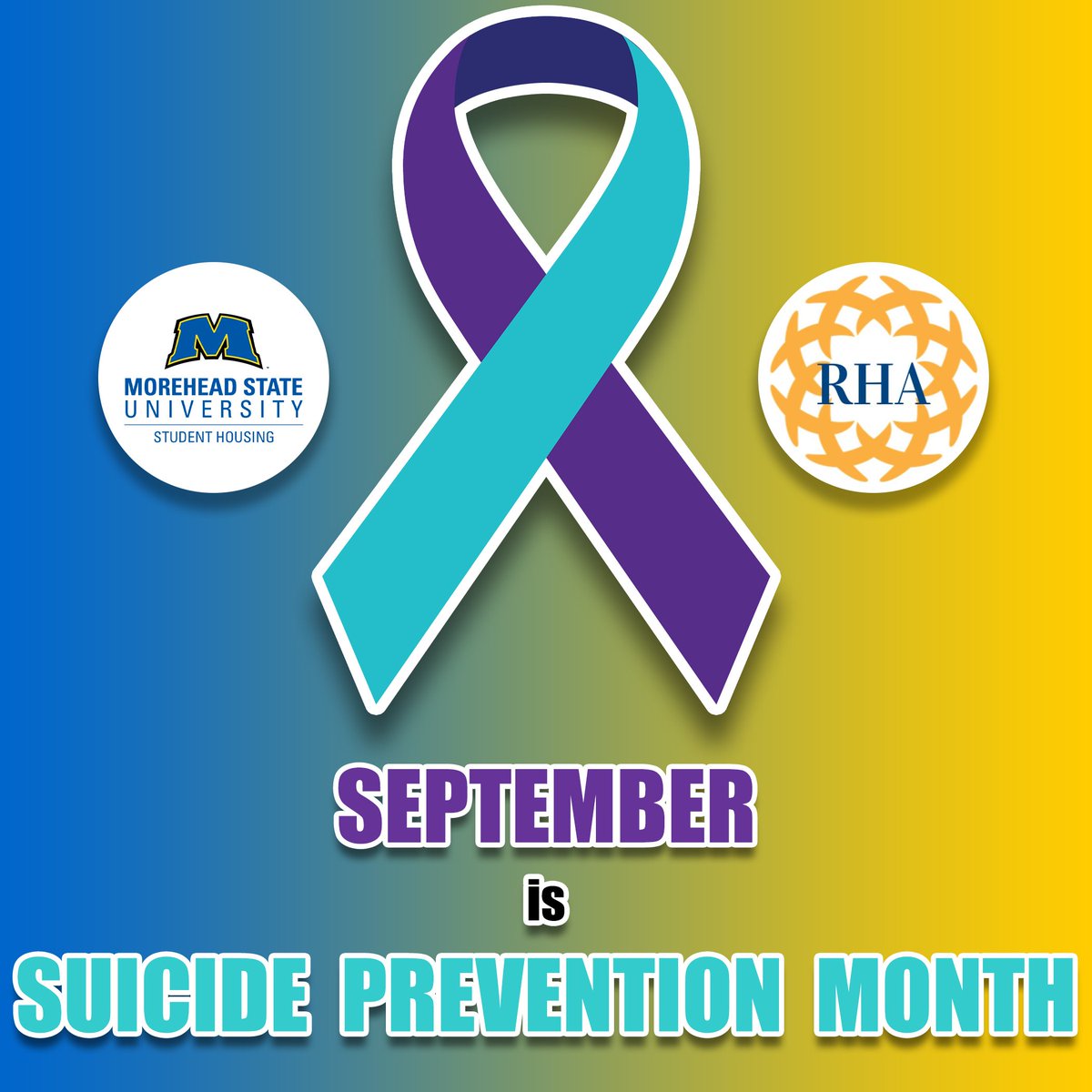 RHAMorehead's tweet photo. September is Suicide Prevention Month. Stay tuned for more information about how students, faculty, and staff can learn how to help and support individuals through these challenging experiences. https://t.co/leIP8NvOm3