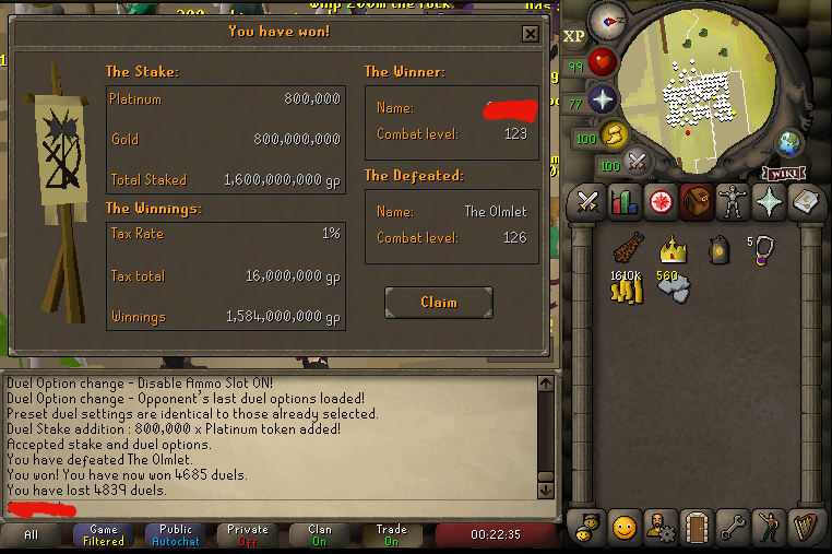 ChinUnit's tweet image. Quick little 800m #vengeance @Vengeance_OSRS