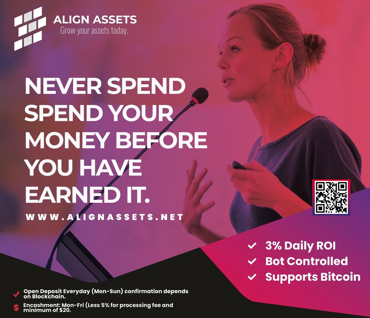 AlignAssets's tweet image. Financial freedom is our vision, to achieve financial independence requires spending wisely along the way.

Inquire now!!

#automatedtrading #bitcointrading #financialfreedom #Bitcoin