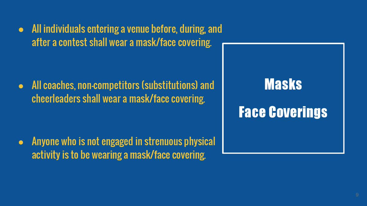 Here's the protocol for masks & face coverings 