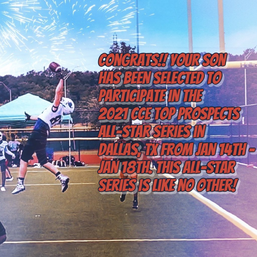 Maddog_2026's tweet photo. Proud to be selected to the #CCE Top Prospects All Star Series this year! #GamePlanU #showcase #football #youthfootball #recruit @MikeWestHTX @BJHAthletics @CoachV0105 @FosterFootball @Rivals https://t.co/RMra19V5aE