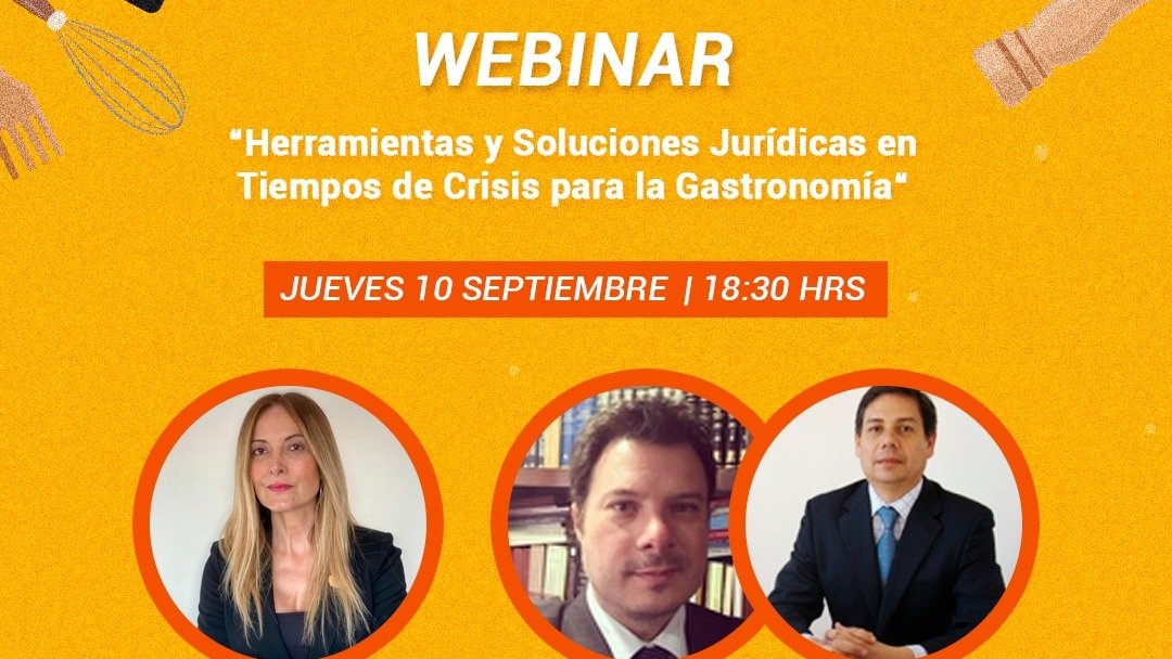 Nuestros amigos de <a href="/achigachile/">Achiga</a> han organizado el #webinar “Herramientas y Soluciones Jurídicas en Tiempos de Crisis para la Gastronomía” con la participación de destacados panelistas. 
Inscripción📲bit.ly/337JSDb
📆10/09 🕛18:30 horas.
👩‍🍳🧑‍🍳