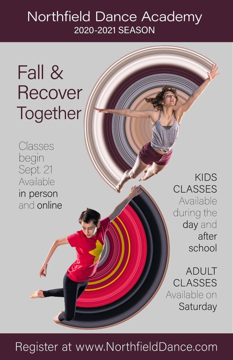 NorthfieldDance's tweet photo. In person and online classes start in Sept! Register today to secure your spot! Daytime and after school options available! #northfield #NDAkeepdancing #dancemn https://t.co/dyj8KNimB9
