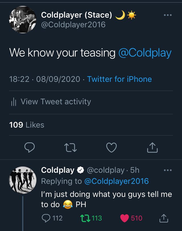 Coldplayer2016's tweet image. 😊